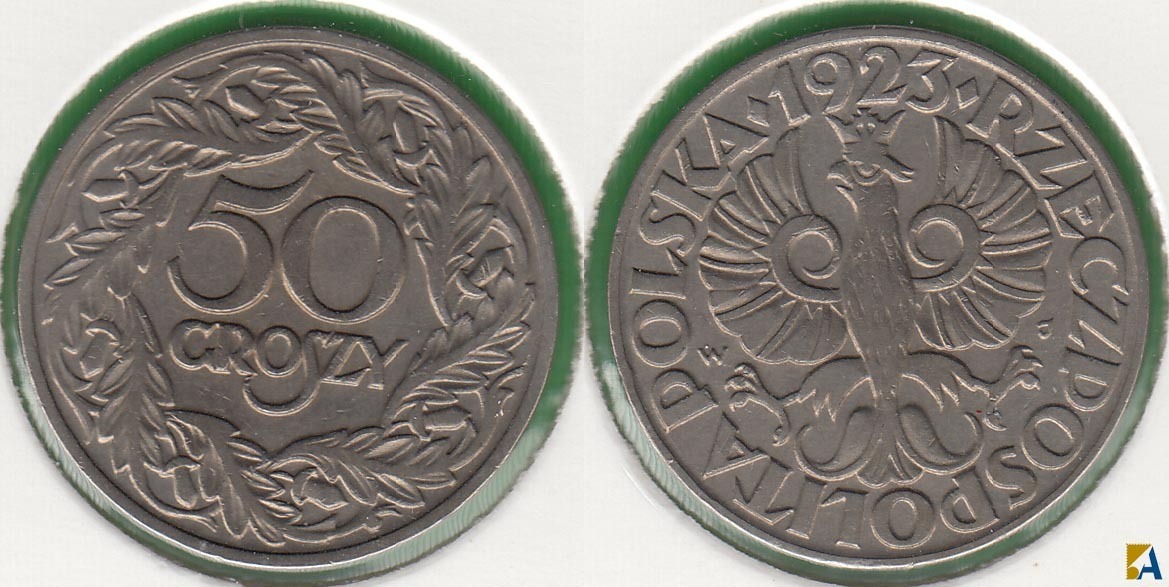 POLONIA - POLSKA. 50 GROSZY DE 1923.