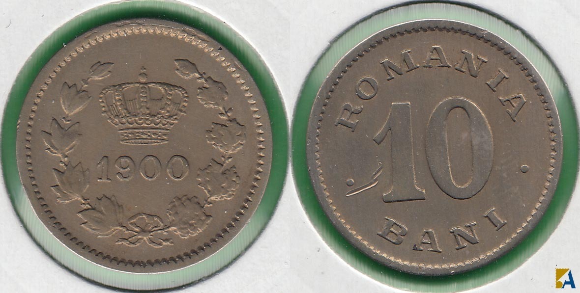 RUMANIA - ROMANIA. 10 BANI DE 1900.