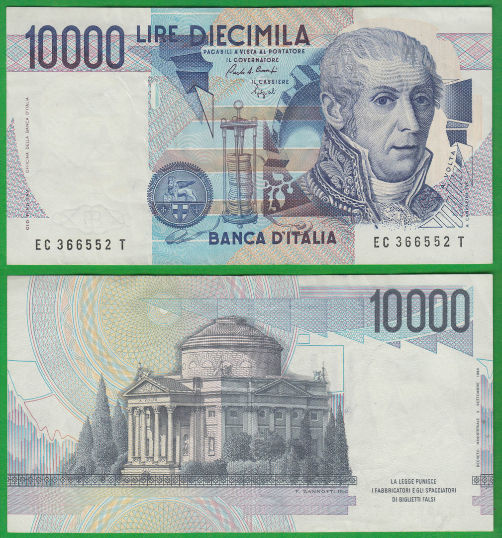 ITALIA. 10000 LIRAS (LIRE) DE 1984. CIRCULADO.