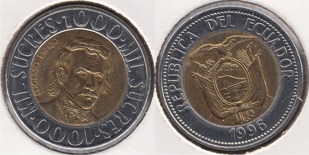 ECUADOR. 1000 SUCRES DE 1996.