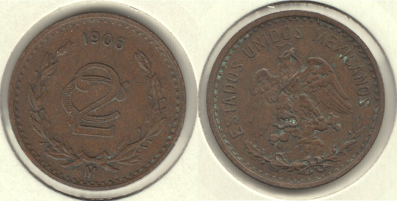 MEJICO - MEXICO. 2 CENTAVOS DE 1906.