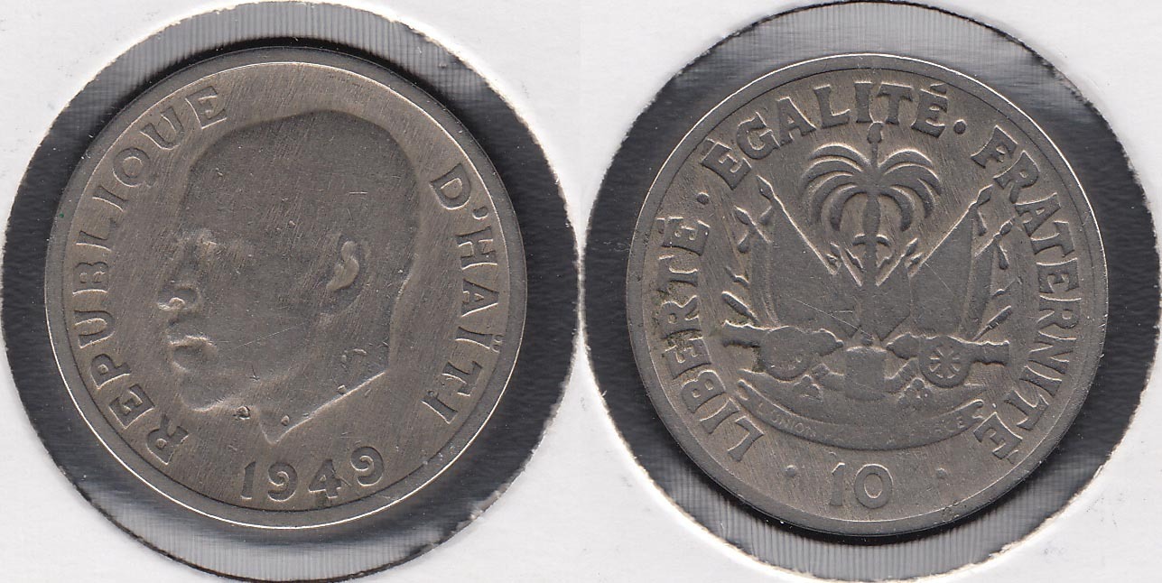 HAITI. 10 CENTIMOS (CENTIMES) DE 1949.