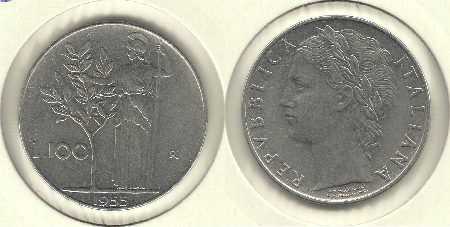 ITALIA. 100 LIRAS (LIRE) DE 1955 R.