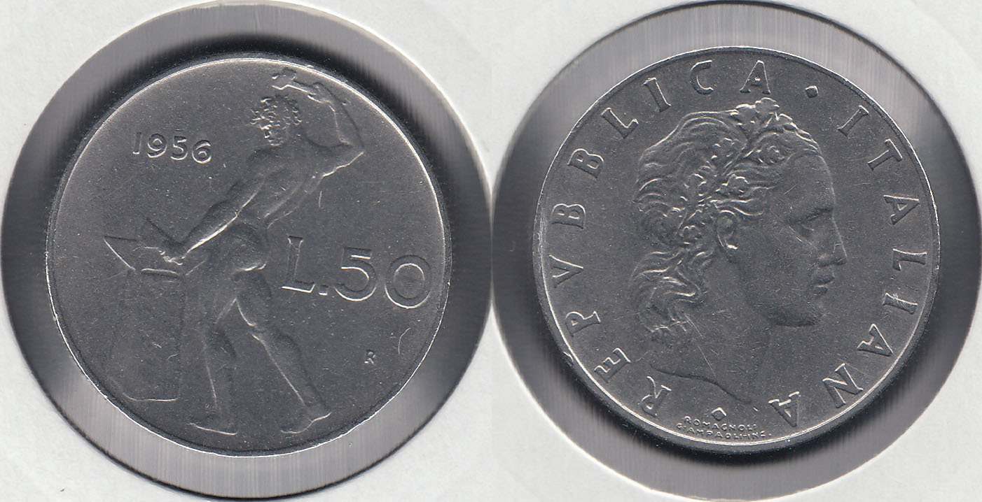 ITALIA. 50 LIRAS (LIRE) DE 1956 R.