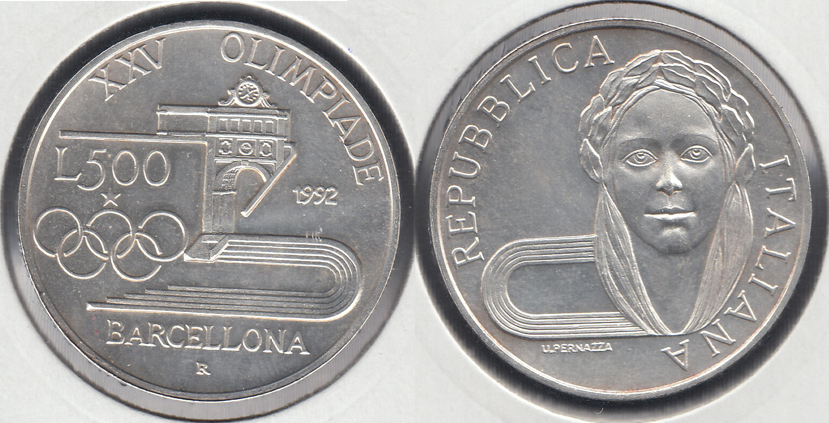 ITALIA. 500 LIRAS (LIRE) DE 1992 R. PLATA 0.835. (3)