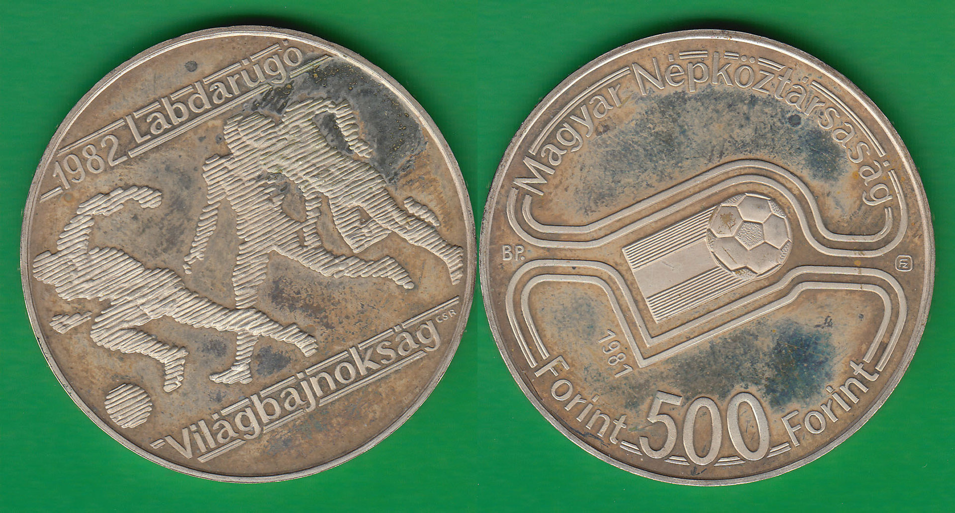 HUNGRIA - HUNGARY. 500 FORINT DE 1981 BP. PLATA 0.640. (3)