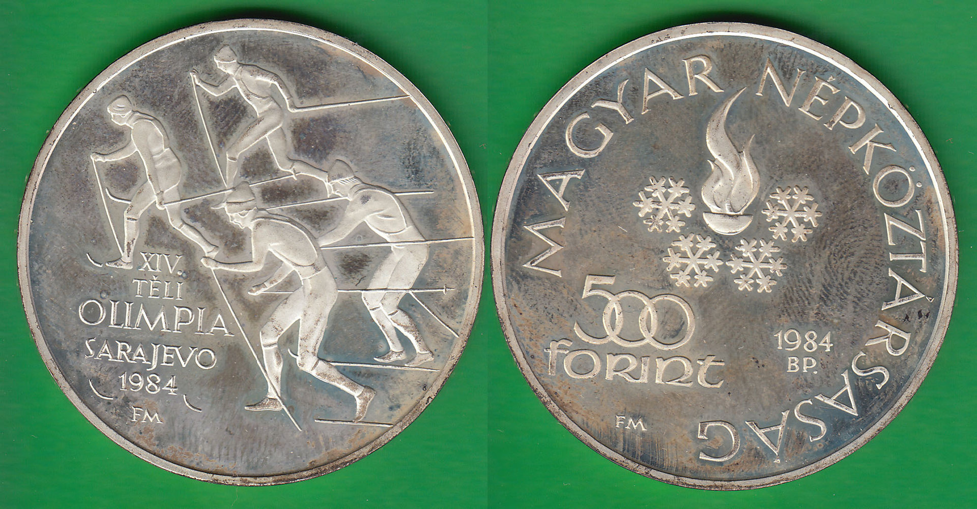 HUNGRIA - HUNGARY. 500 FORINT DE 1984 BP. PLATA 0.640. (2)