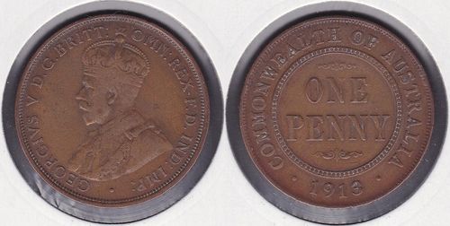 AUSTRALIA. 1 PENIQUE (PENNY) DE 1913.