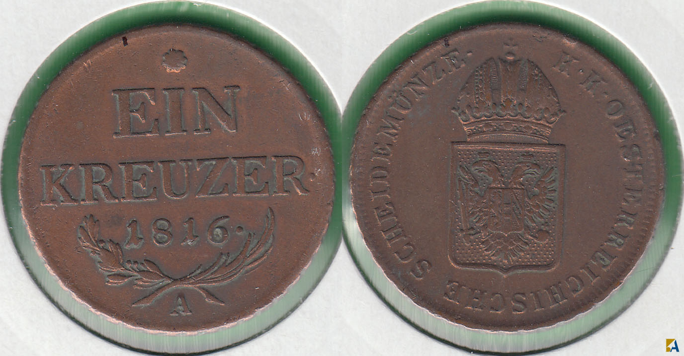 AUSTRIA. 1 KREUZER DE 1816 A.