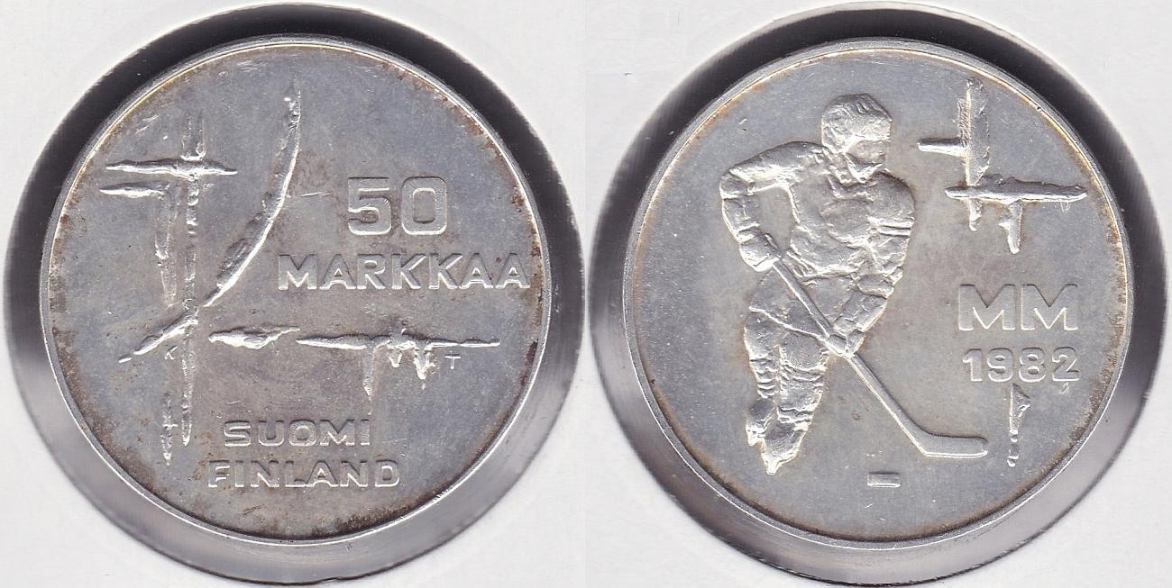 FINLANDIA - FINLAND. 50 MARKKAA DE 1982 K-T. PLATA 0.500.