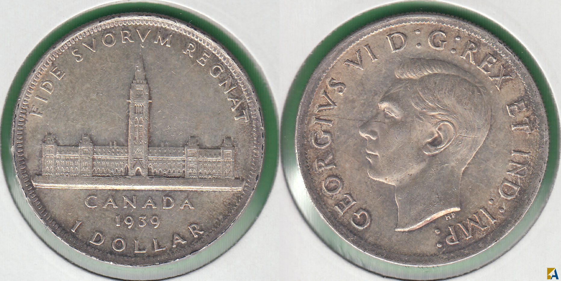 CANADA. 1 DOLAR (DOLLAR) DE 1939. PLATA 0.800.
