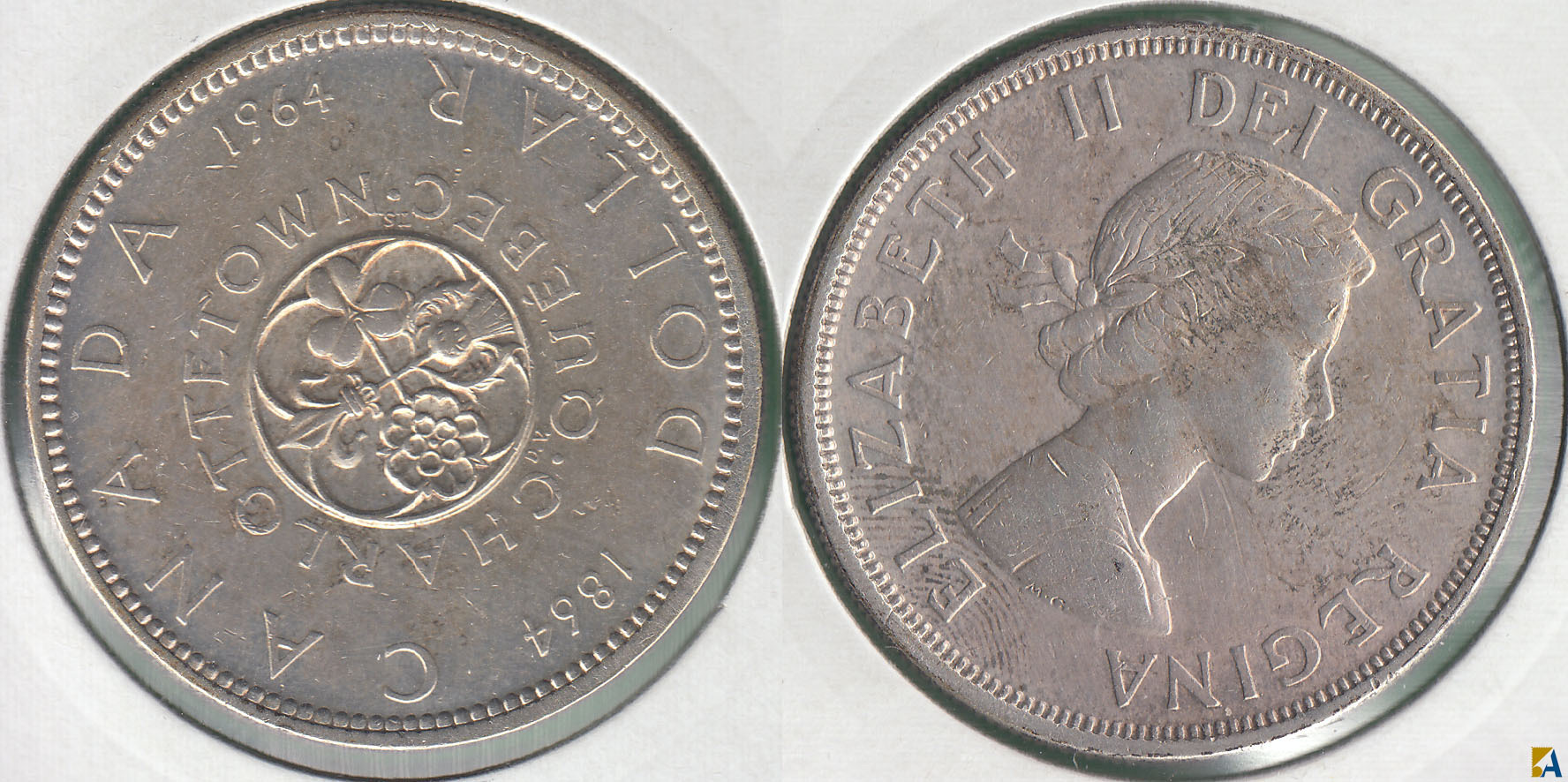 CANADA. 1 DOLAR (DOLLAR) DE 1964. PLATA 0.800.