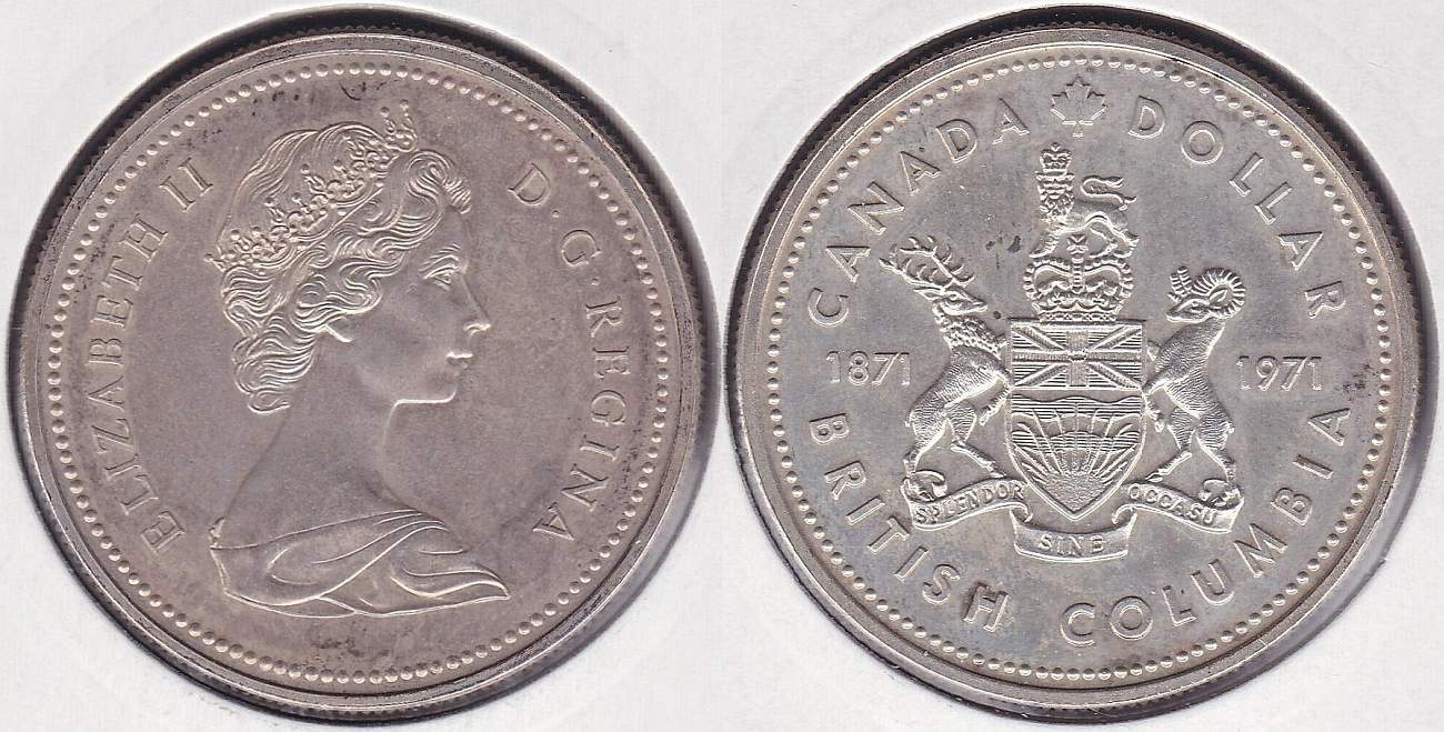 CANADA. 1 DOLAR (DOLLAR) DE 1971. PLATA 0.500.
