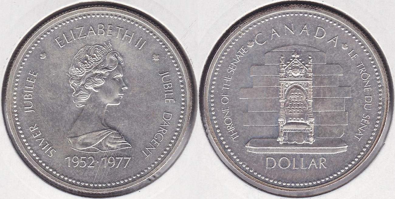 CANADA. 1 DOLAR (DOLLAR) DE 1977. PLATA 0.500.