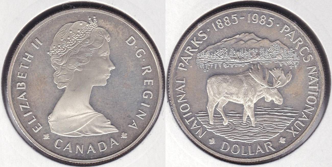 CANADA. 1 DOLAR (DOLLAR) DE 1985. PLATA 0.500.
