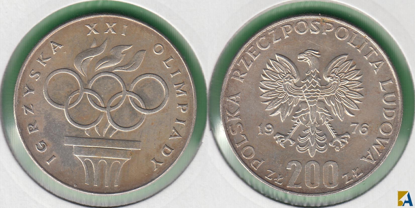 POLONIA - POLSKA. 200 ZLOTYCH DE 1976. PLATA 0.625.