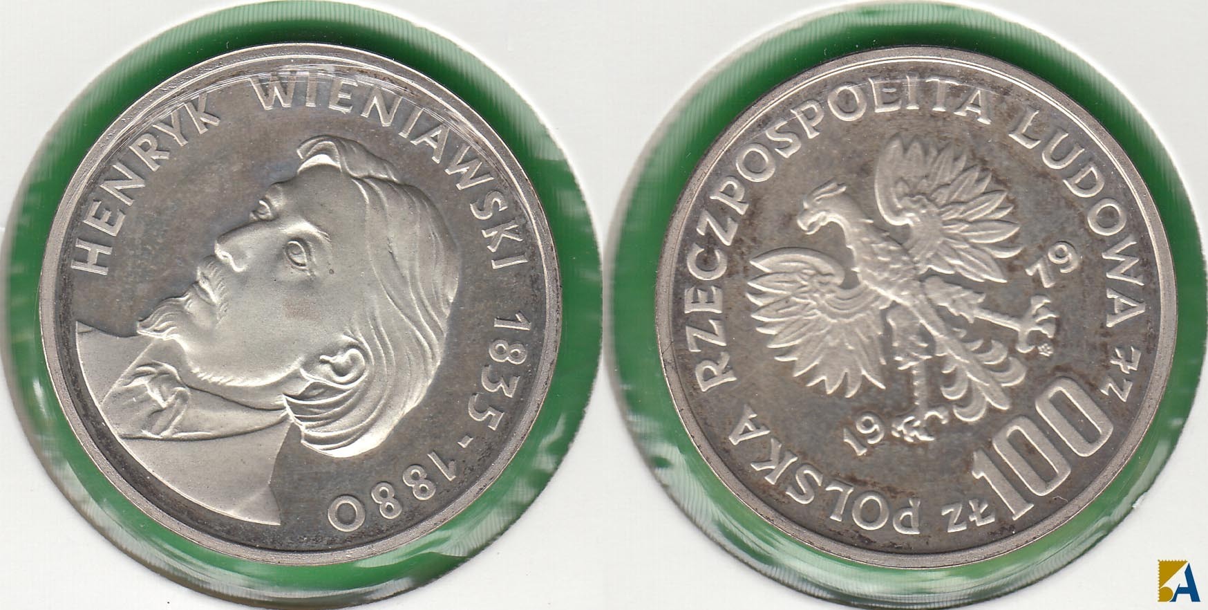 POLONIA - POLSKA. 100 ZLOTYCH DE 1979. PLATA 0.625.