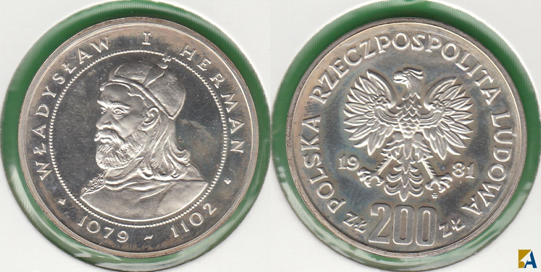 POLONIA - POLSKA. 200 ZLOTYCH DE 1981. PLATA 0.750.