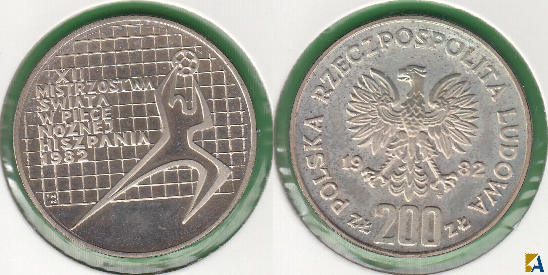 POLONIA - POLSKA. 200 ZLOTYCH DE 1982. PLATA 0.750.
