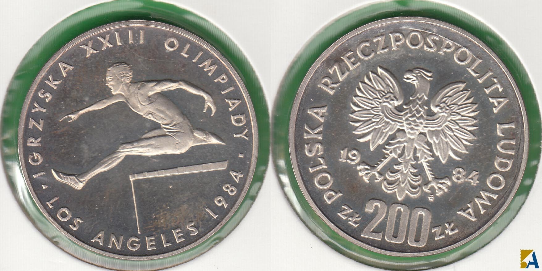 POLONIA - POLSKA. 200 ZLOTYCH DE 1984. PLATA 0.750.