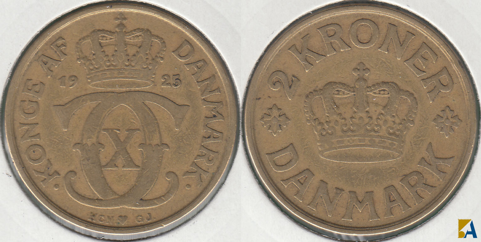 DINAMRACA - DENMARK. 2 CORONAS (KRONER) DE 1925.