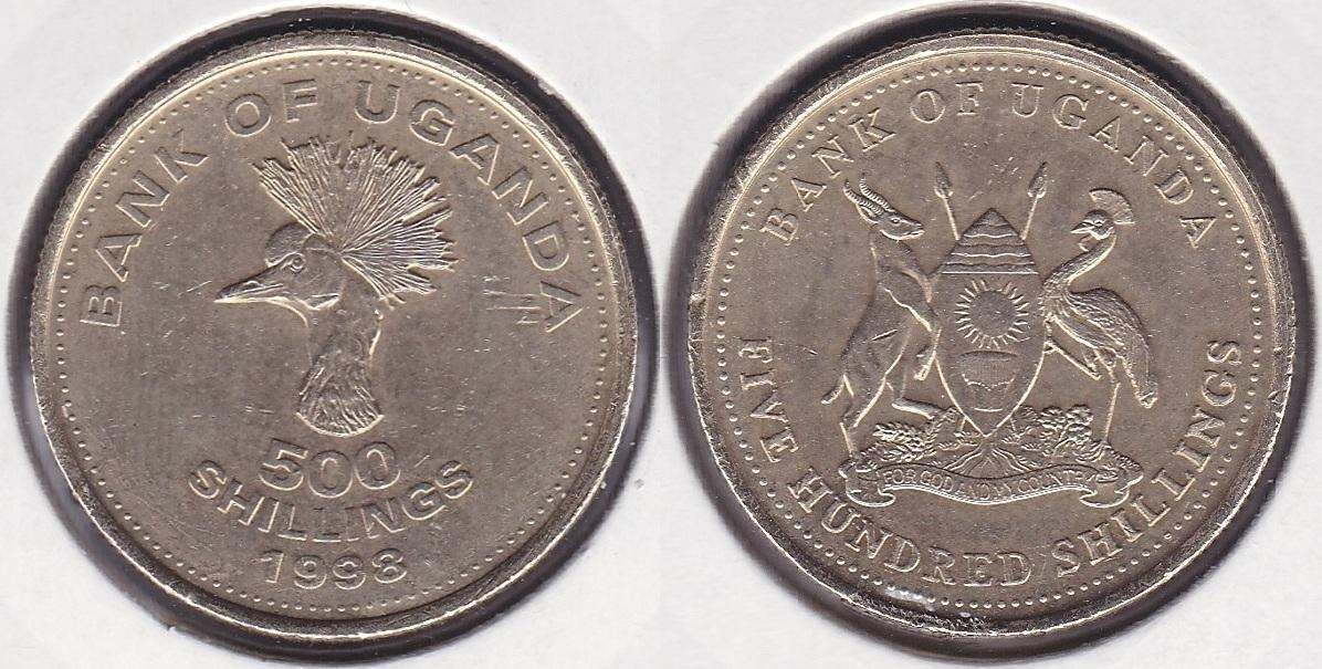 UGANDA. 500 SHILLINGS DE 1998.