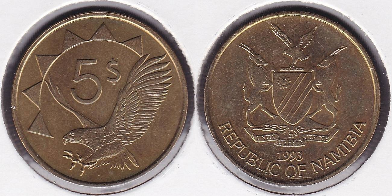NAMIBIA. 5 DÓLARES (DOLLARS) DE 1993.