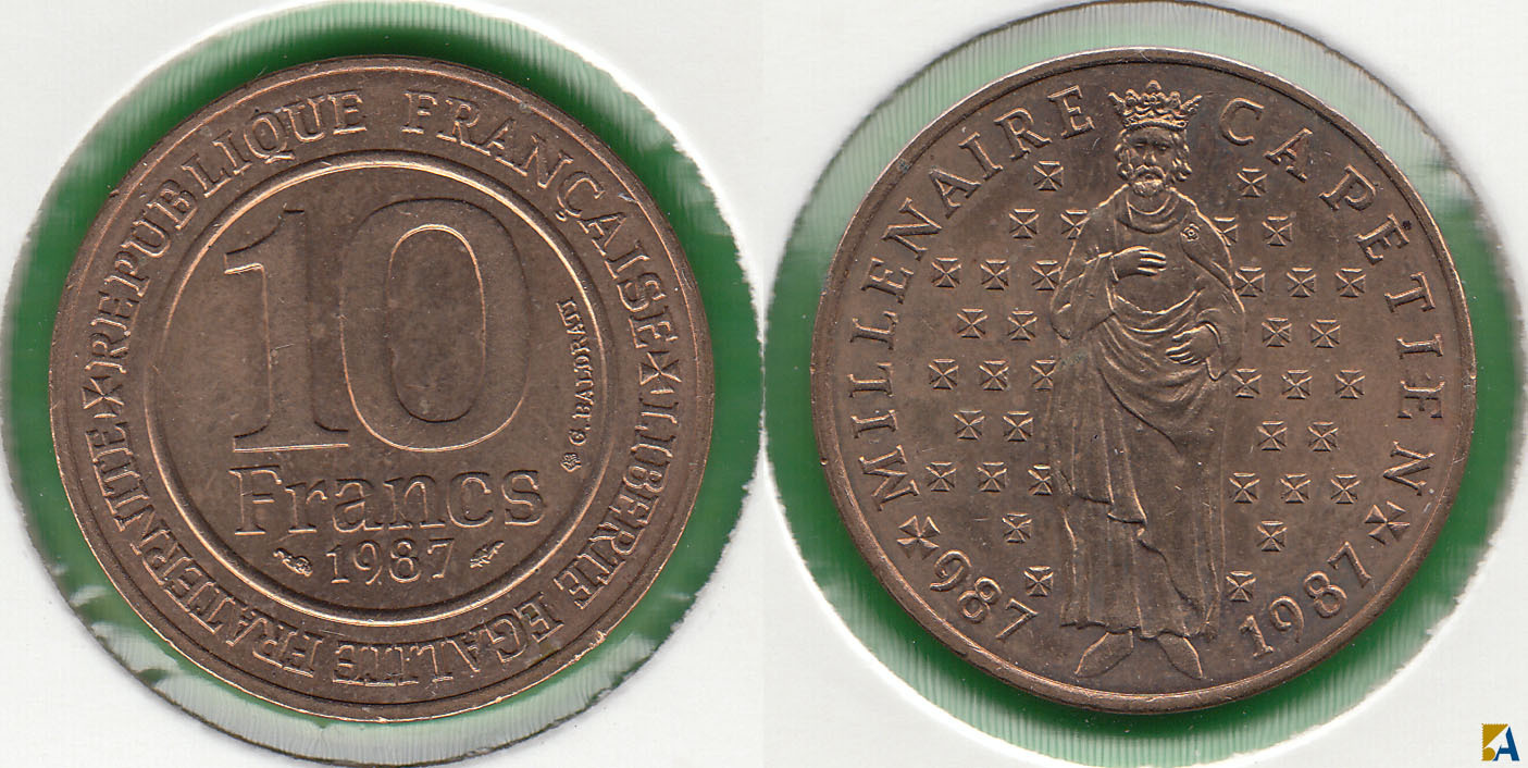 FRANCIA - FRANCE. 10 FRANCOS (FRANCS) DE 1987.