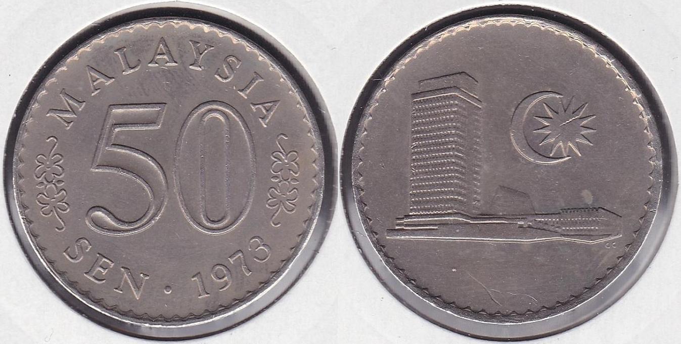 MALAYSIA. 50 SEN DE 1973.