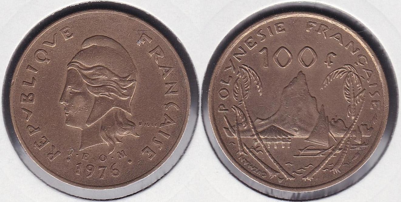 POLINESIA FRANCESA - POLYNESIE FRANÇAISE. 100 FRANCOS (FRANCS) DE 1976.