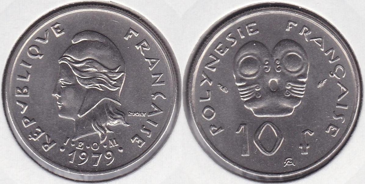 POLINESIA FRANCESA - POLYNESIE FRANÇAISE. 10 FRANCOS (FRANCS) DE 1979.