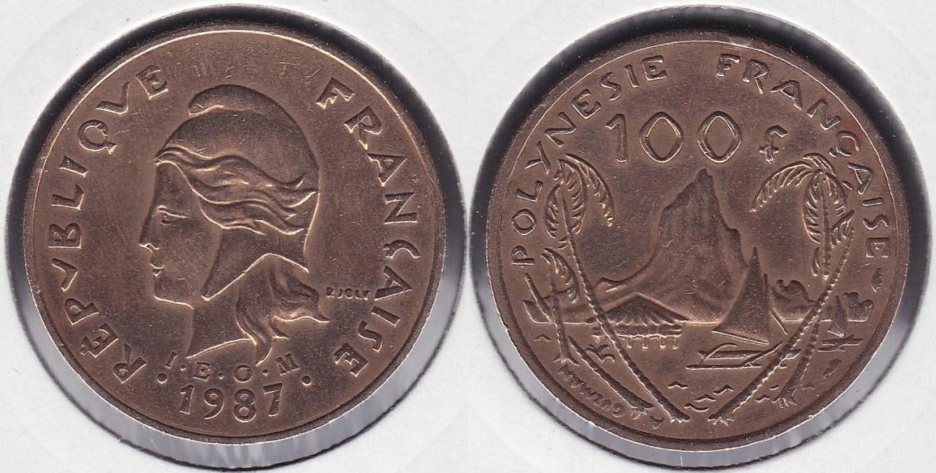 POLINESIA FRANCESA - POLYNESIE FRANÇAISE. 100 FRANCOS (FRANCS) DE 1987.
