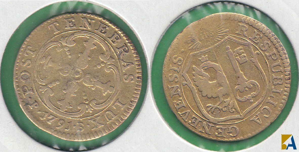 SUIZA - SWITZERLAND. 3 SOLS DE 1791.