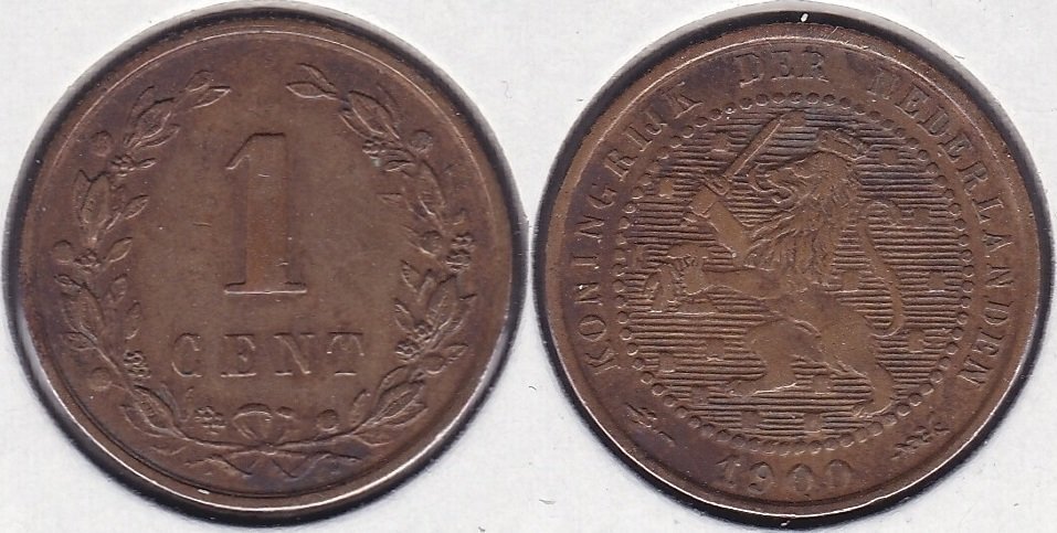 HOLANDA - NETHERLAND. 1 CENTIMO (CENT) DE 1900.