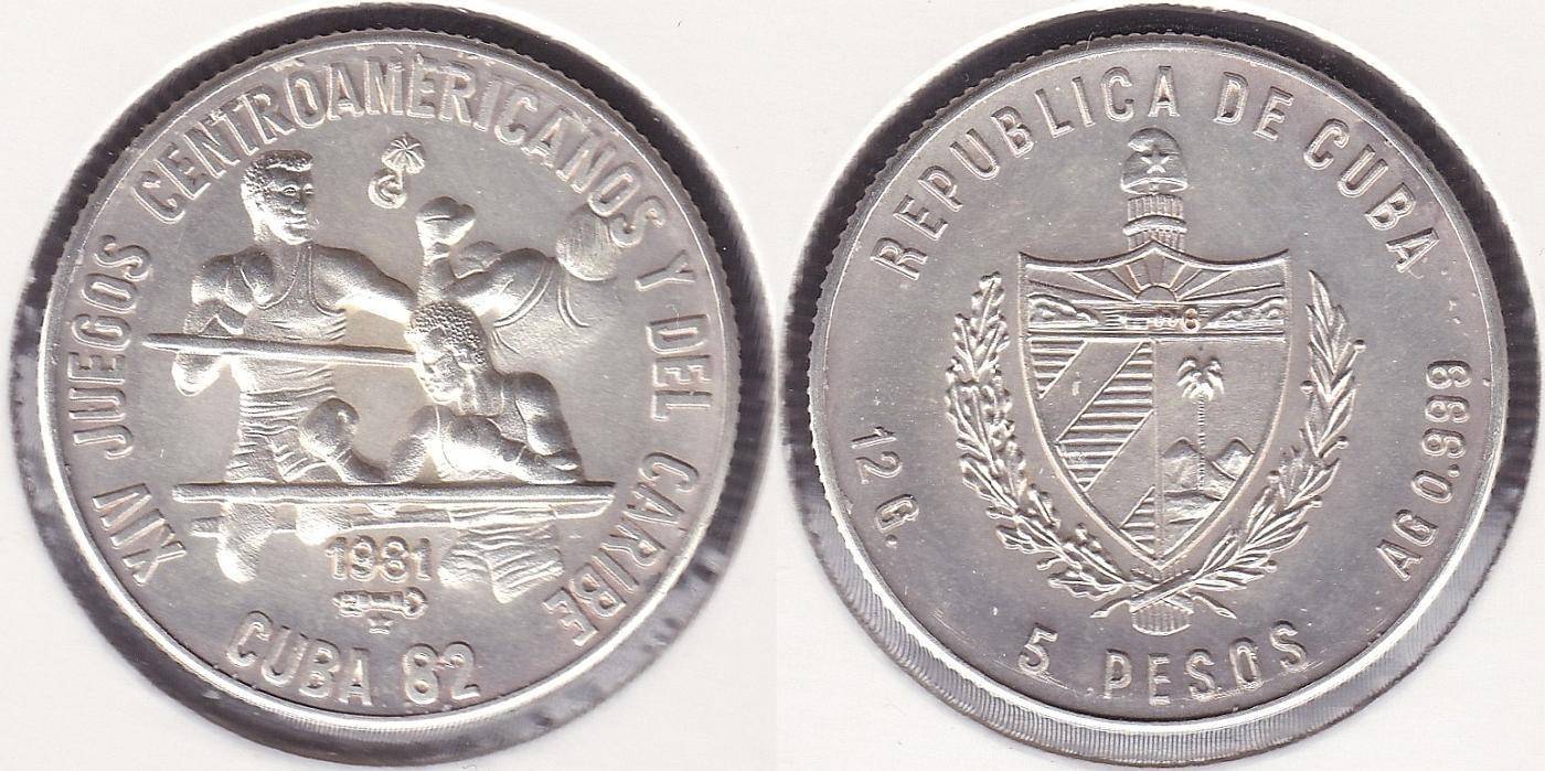 CUBA. 5 PESOS DE 1981. PLATA 0.999. (4)