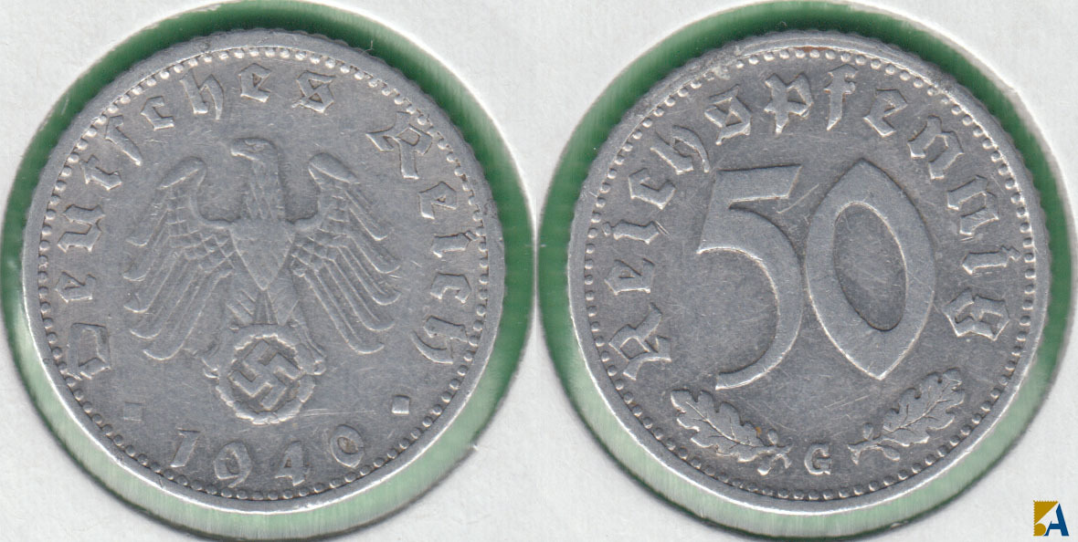 III REICH. 50 REICHSPFENNIG DE 1940 G. (2)
