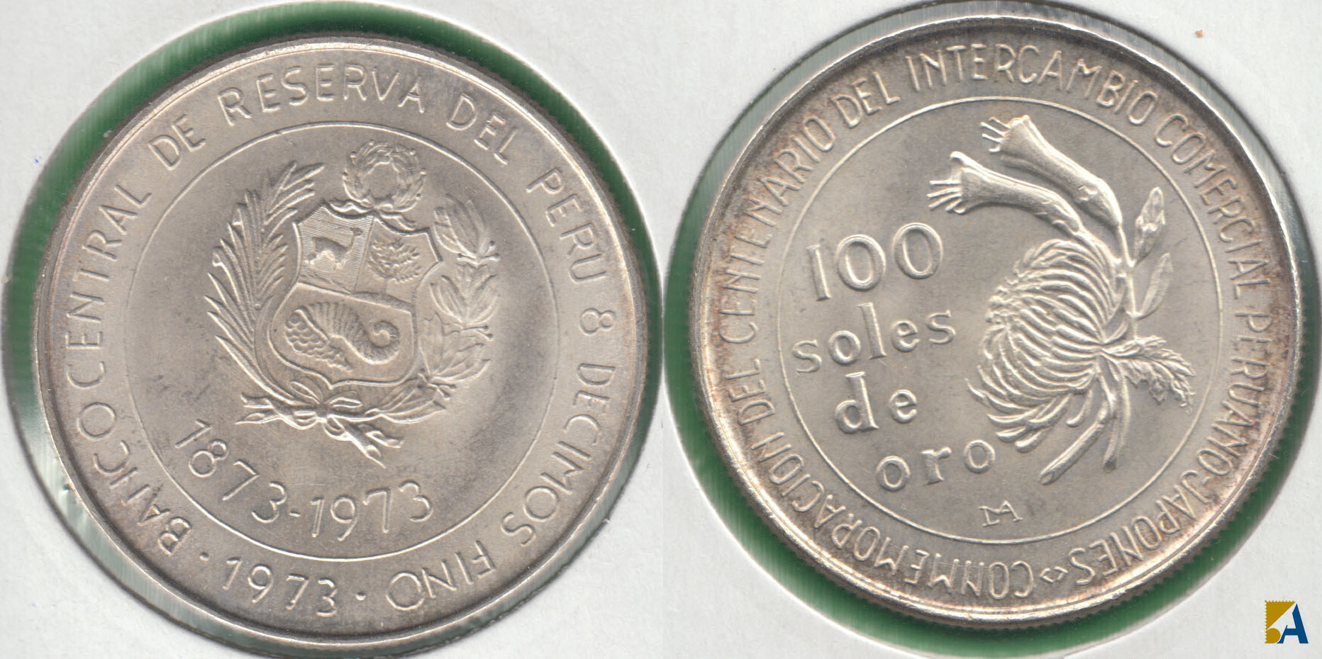 PERU. 100 SOLES DE 1973. PLATA 0.800. (3)