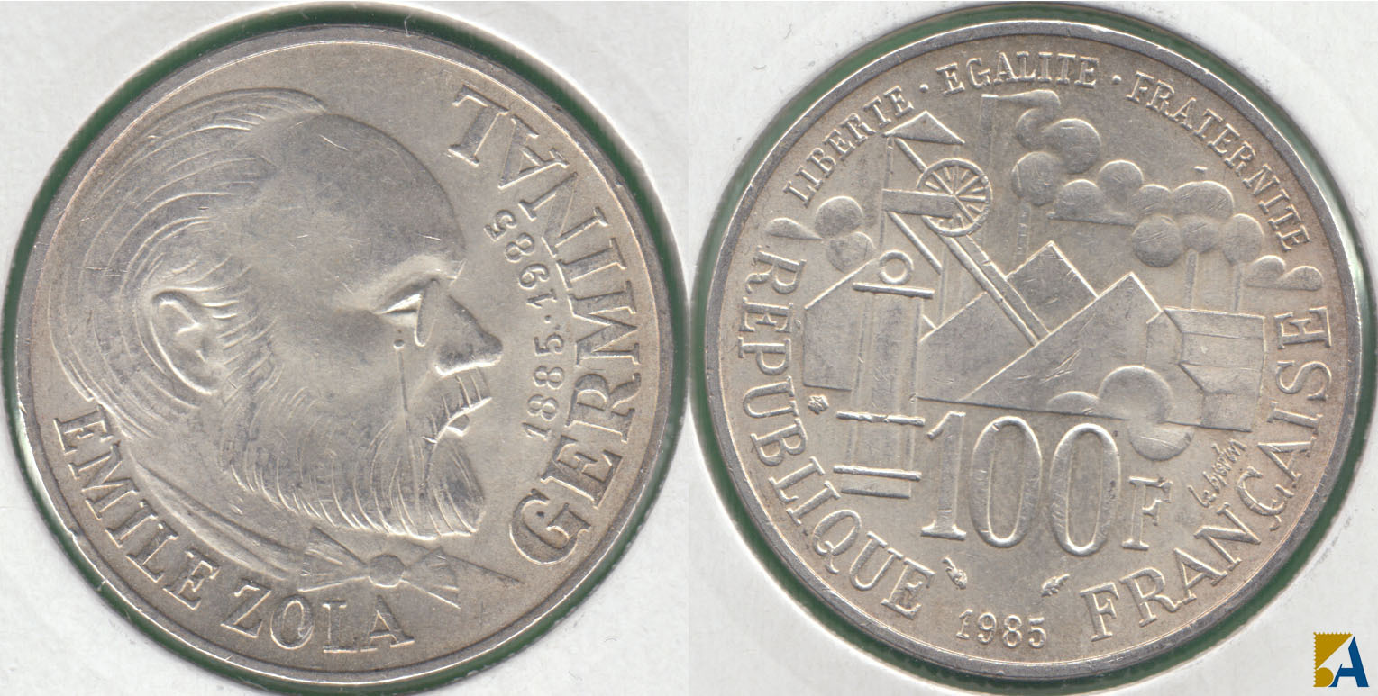 FRANCIA - FRANCE. 100 FRANCOS (FRANCS) DE 1985. PLATA 0.900. (2)