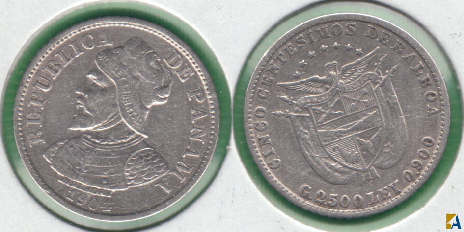 PANAMA. 5 CENTESIMOS DE 1904. PLATA 0.900. (2)