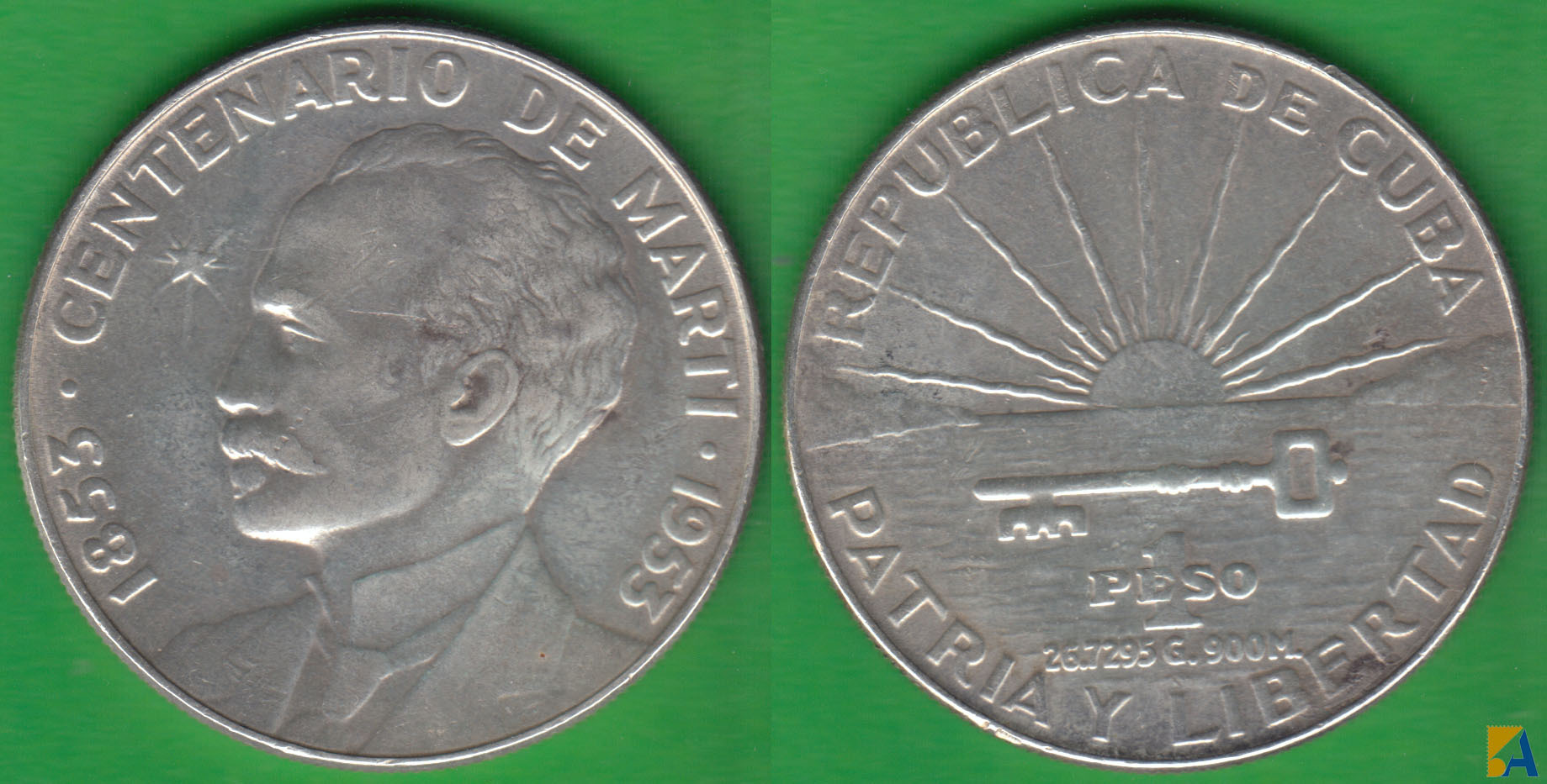CUBA. 1 PESO DE 1953. PLATA 0.900. (4)