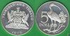 TRINIDAD Y TOBAGO. 5 DOLARES (DOLLARS) DE 1975. PLATA 0.925. PROOF.