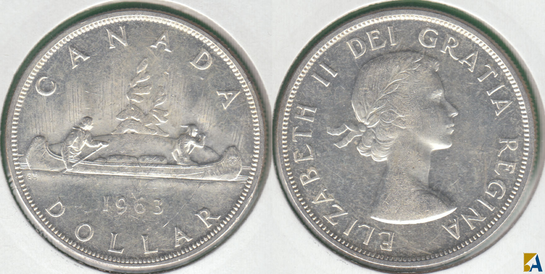 CANADA. 1 DOLAR (DOLLAR) DE 1963. PLATA 0.800.