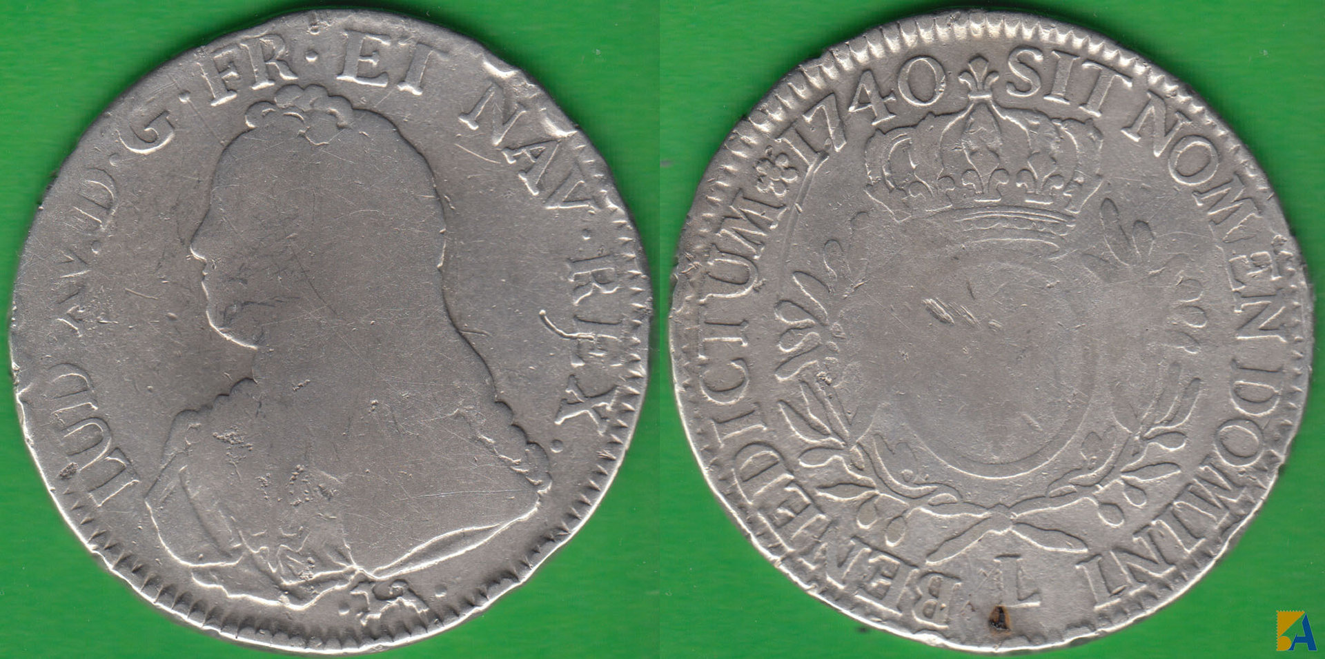 FRANCIA - FRANCE. 1 ECU DE 1740 L. PLATA.