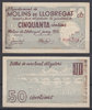MOLINS DE LLOBREGAT. 50 CENTIMOS DE 1937. (S/C-)