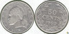 LIBERIA. 50 CENTAVOS (CENTS) DE 1960. PLATA 0.9000.