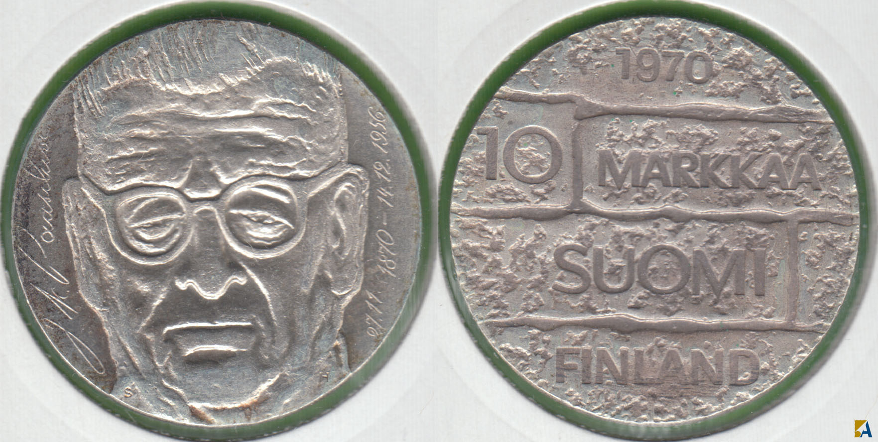 FINLANDIA - FINLAND. 10 MARKKAA DE 1970 H. PLATA 0.500.