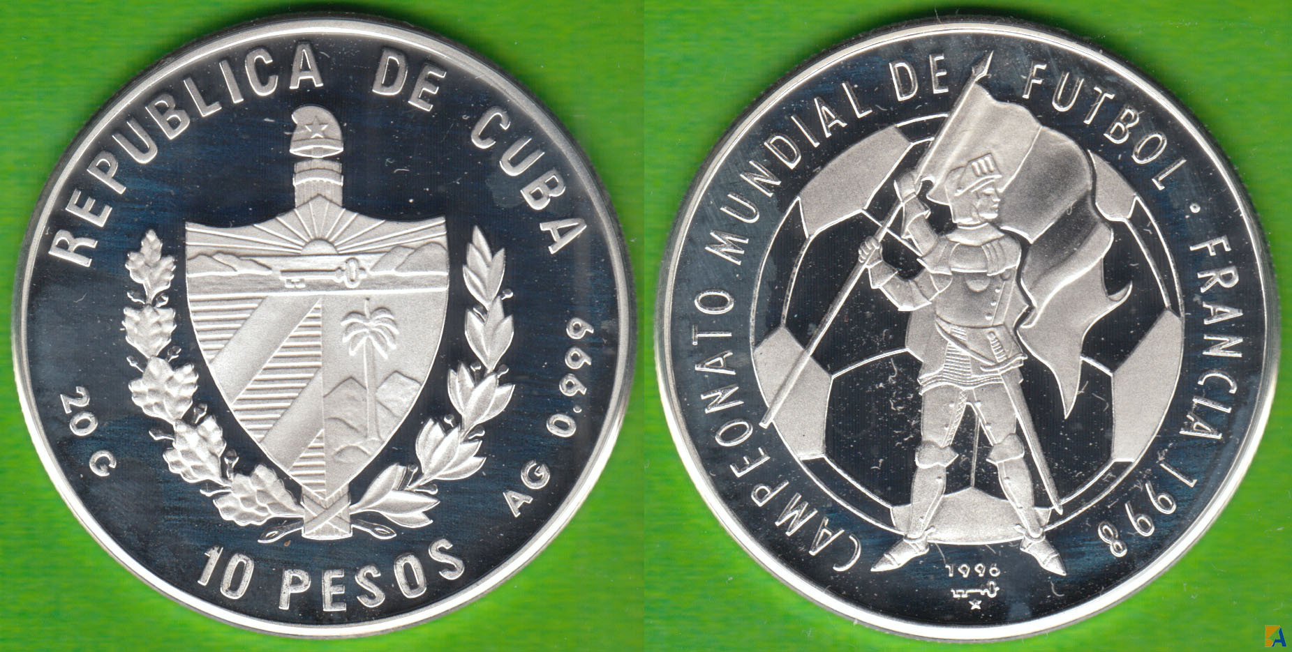 CUBA. 10 PESOS DE 1996. PLATA 0.999. (S/C).