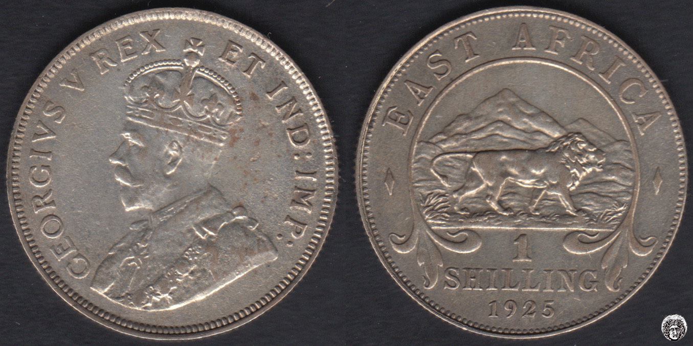 AFRICA DEL ESTE - EAST AFRICA. 1 SHILLING DE 1925. PLATA 0.250.