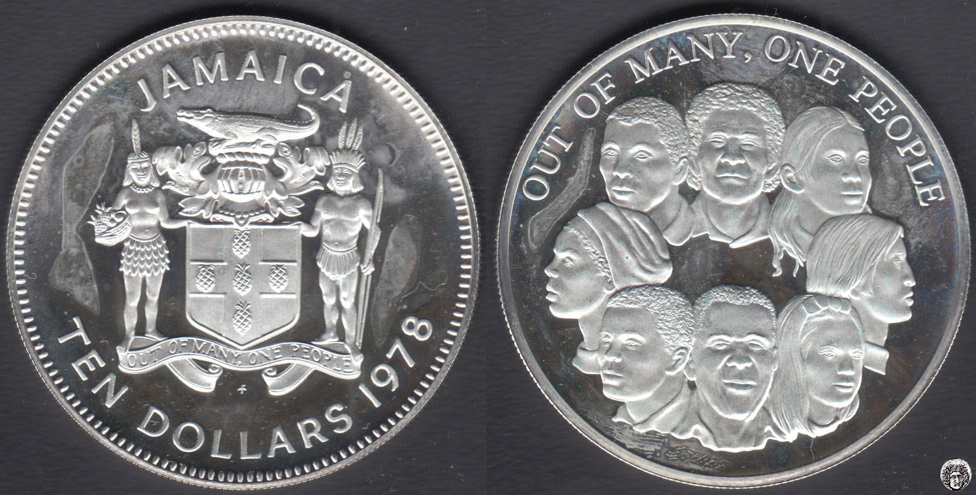 JAMAICA. 10 DOLARES (DOLLARES) DE 1978. PLATA 0.0925. (2)