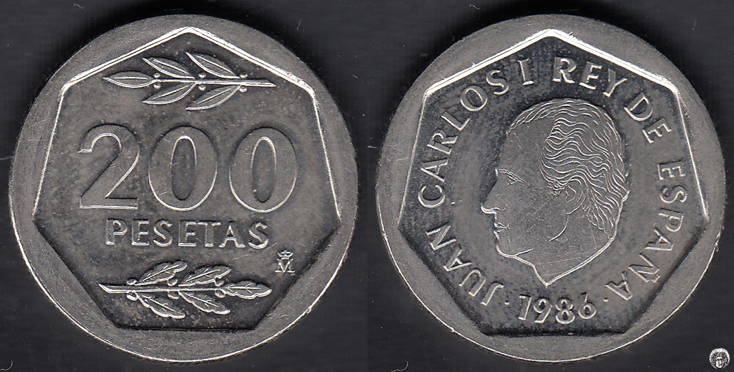 JUAN CARLOS I. 200 PESETAS DE 1986. S/C.